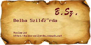 Belba Szilárda névjegykártya